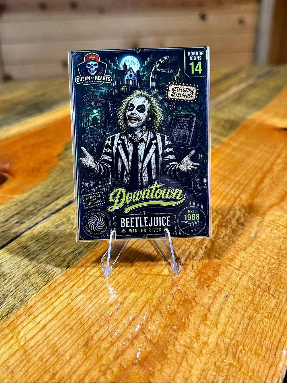 Beetlejuice Custom Downtown Horror Card